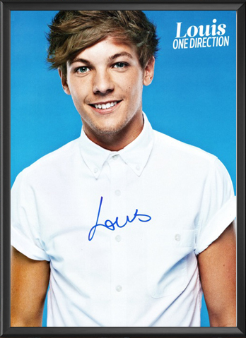 One Direction / Louis - Signed Music Print